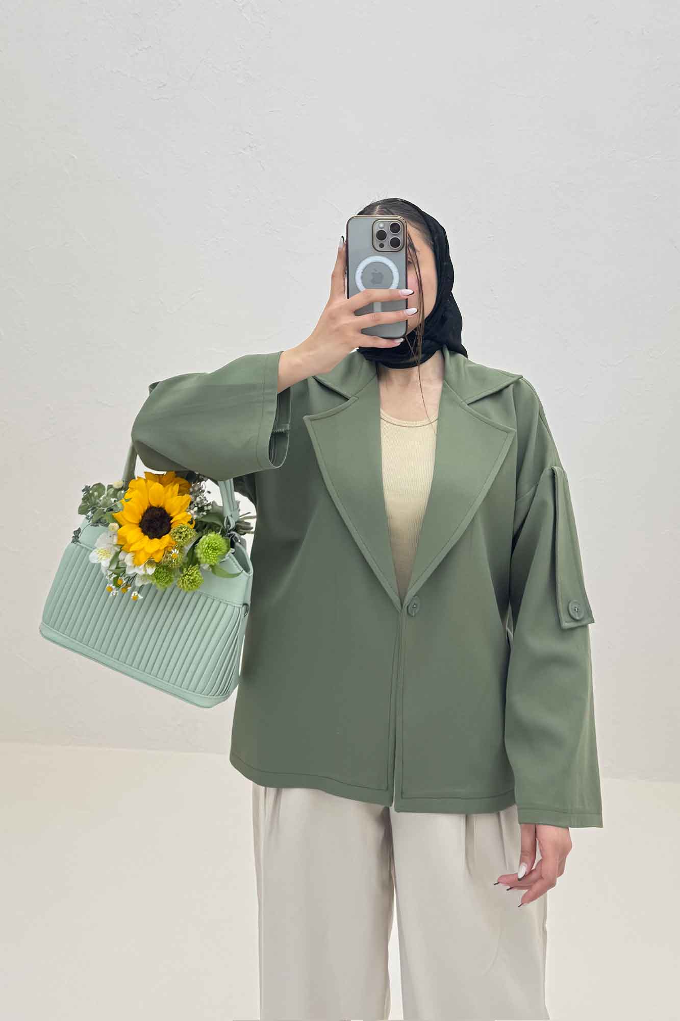 کت مازراتی آستین بلیطی دکمه نما