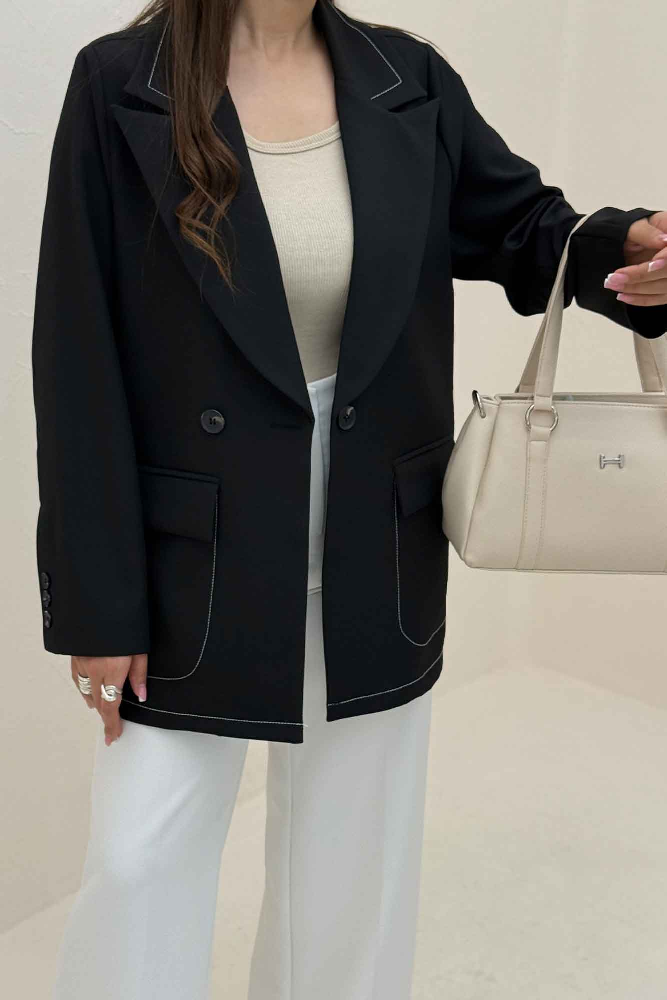 کت بزیاق یقه انگلیسی لایسا