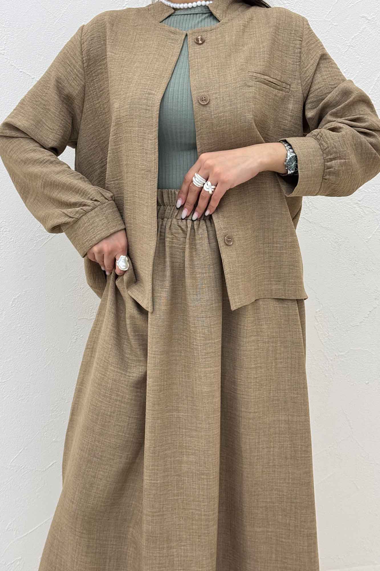 ست شانتون کت و دامن کلوش دافنه