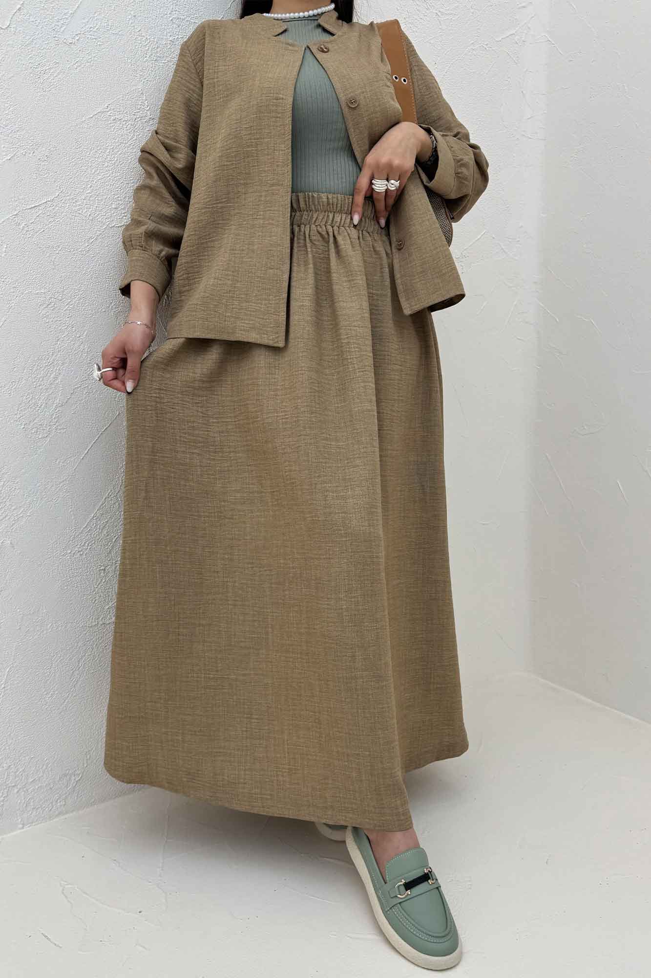 ست شانتون کت و دامن کلوش دافنه