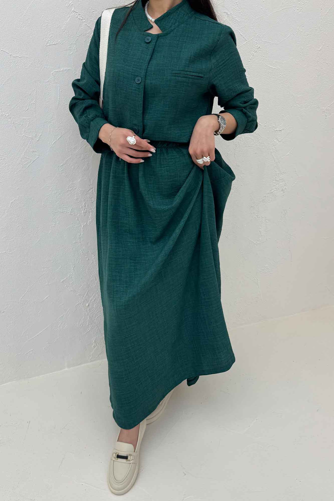 ست شانتون کت و دامن کلوش دافنه