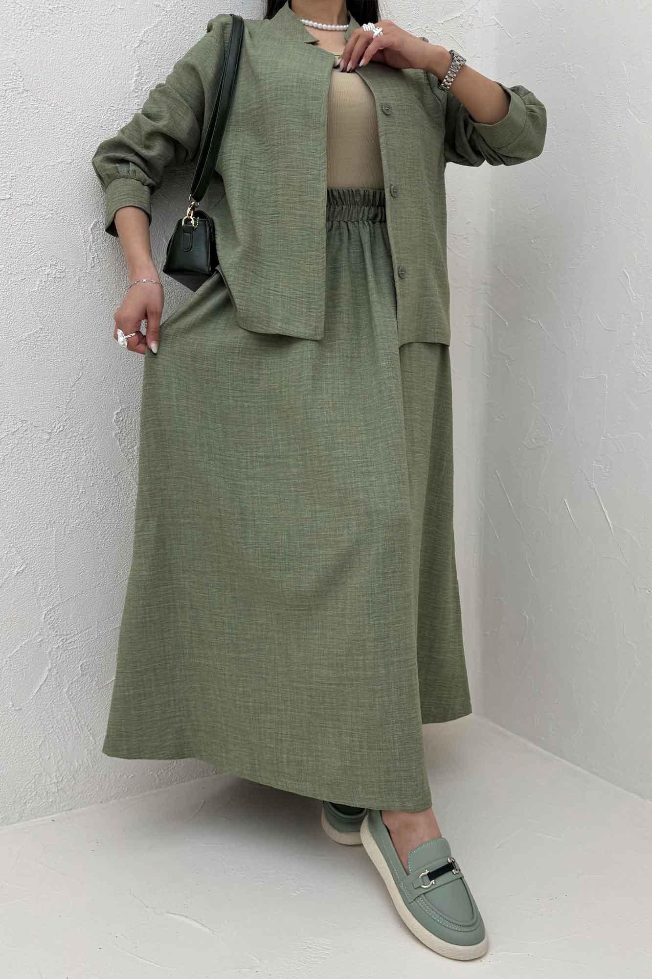 ست شانتون کت و دامن کلوش دافنه