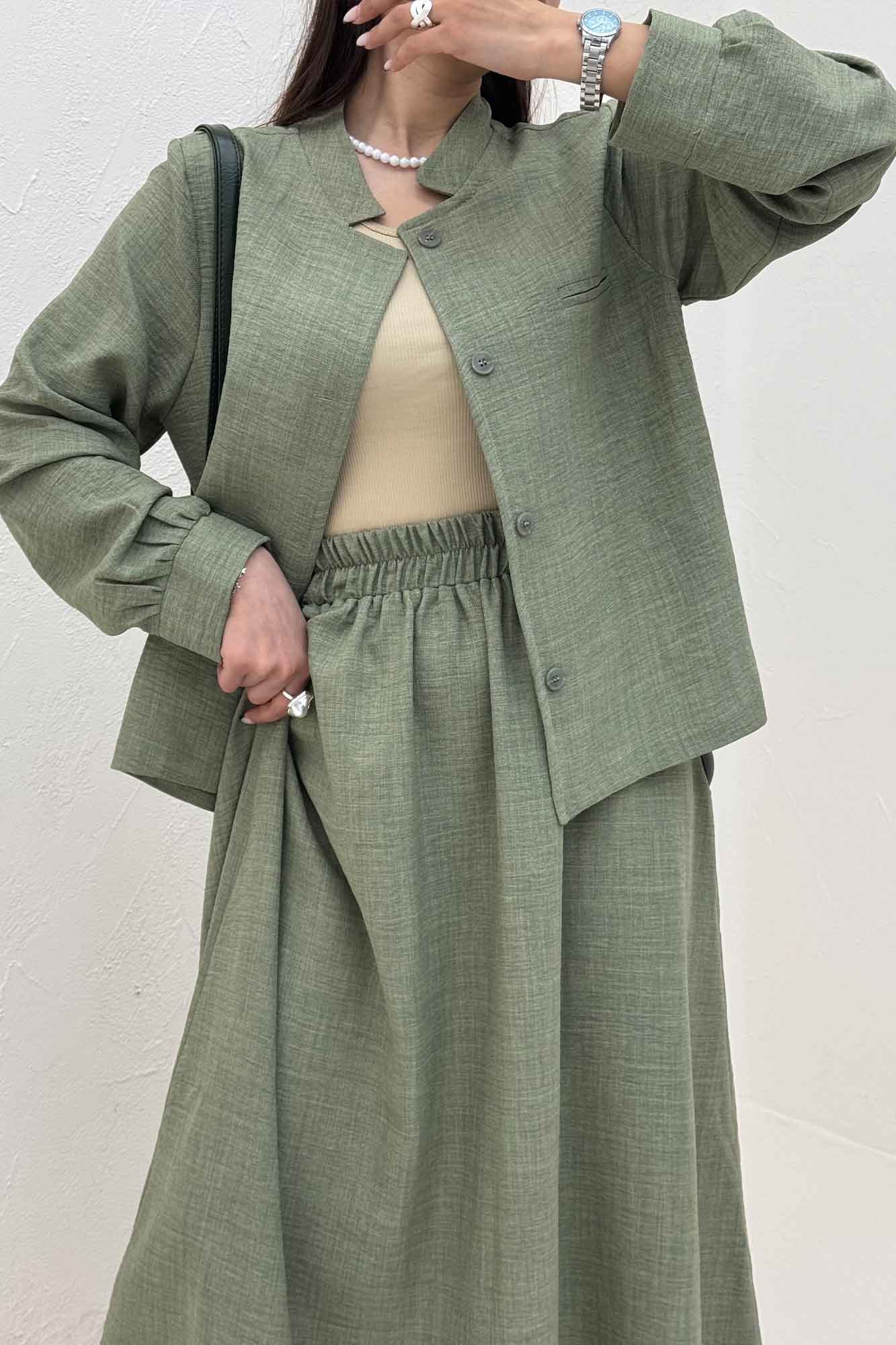 ست شانتون کت و دامن کلوش دافنه