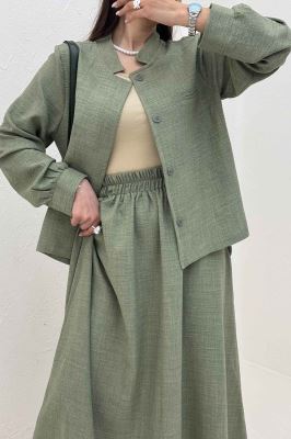 ست شانتون کت و دامن کلوش دافنه