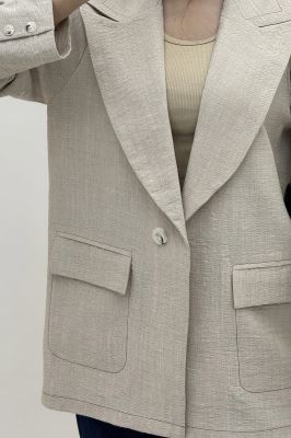 کت شانتون زیپی دو جیب پاکتی تک دکمه آلیانس