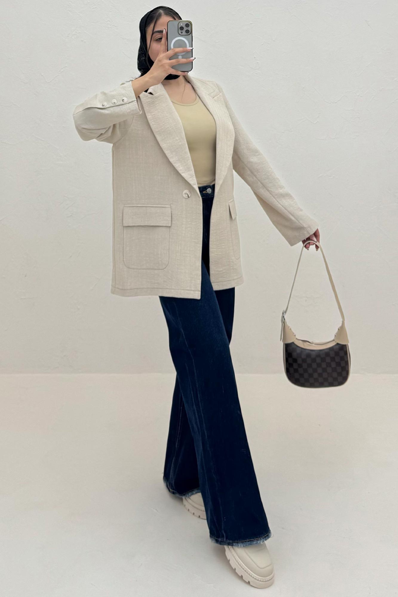 کت شانتون زیپی دو جیب پاکتی تک دکمه آلیانس