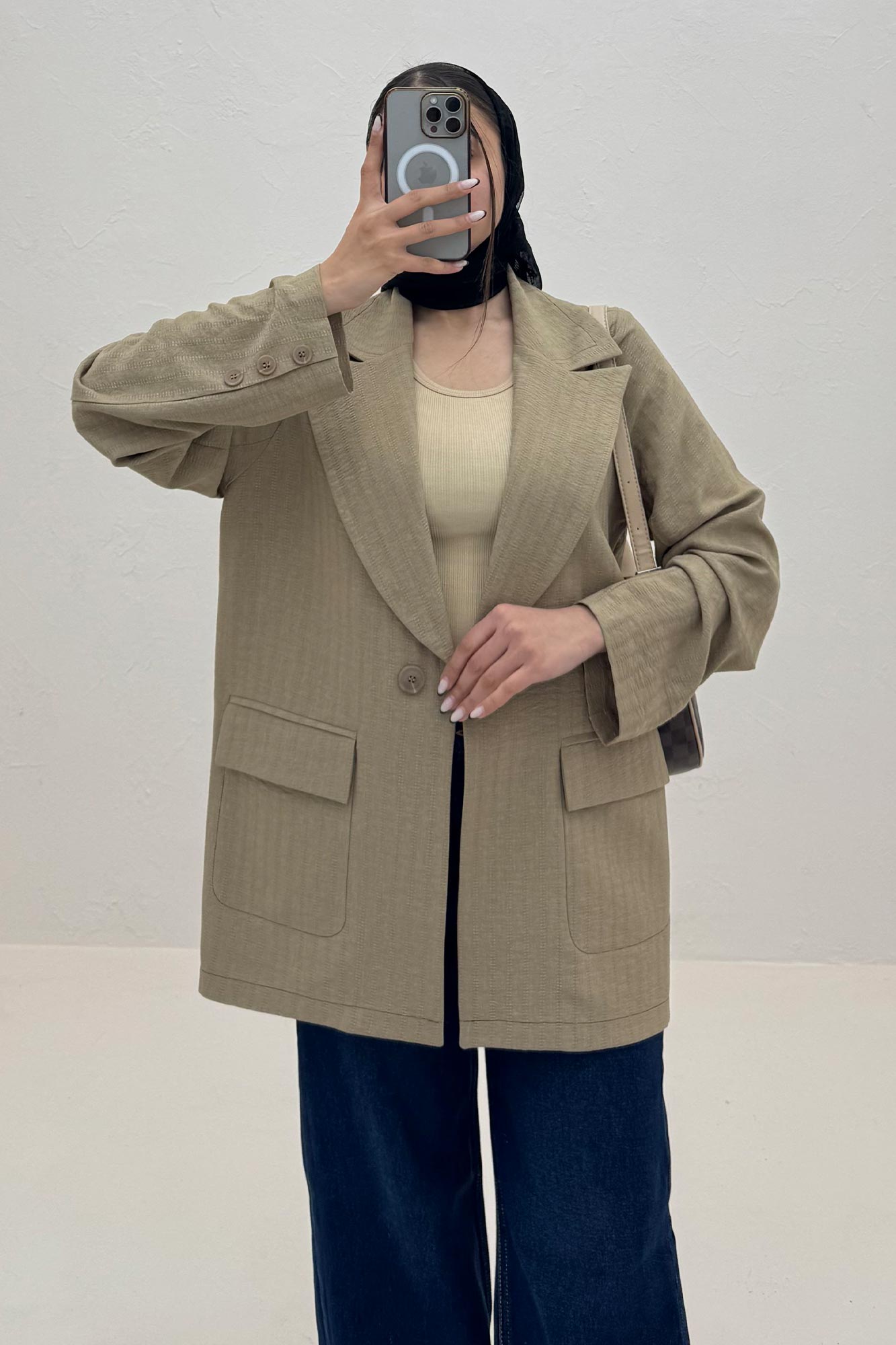 کت شانتون زیپی دو جیب پاکتی تک دکمه آلیانس