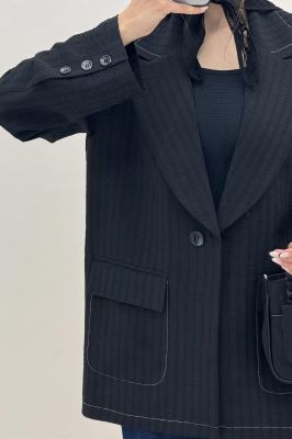 کت شانتون زیپی دو جیب پاکتی تک دکمه آلیانس