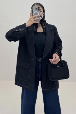 کت شانتون زیپی دو جیب پاکتی تک دکمه آلیانس