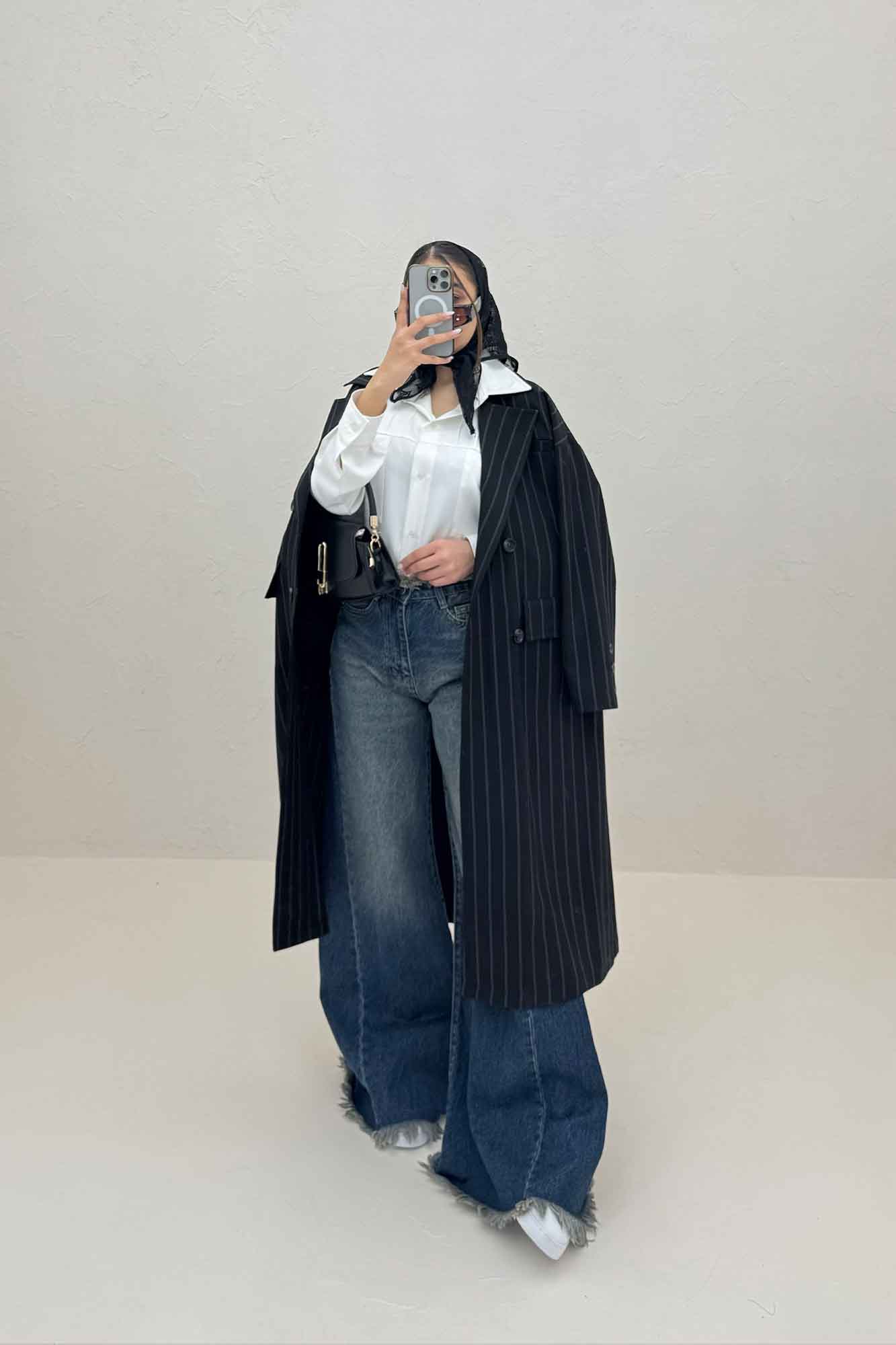 مانتو بلند بزیاق دیپلمات دو جیب پاکتی هایدی