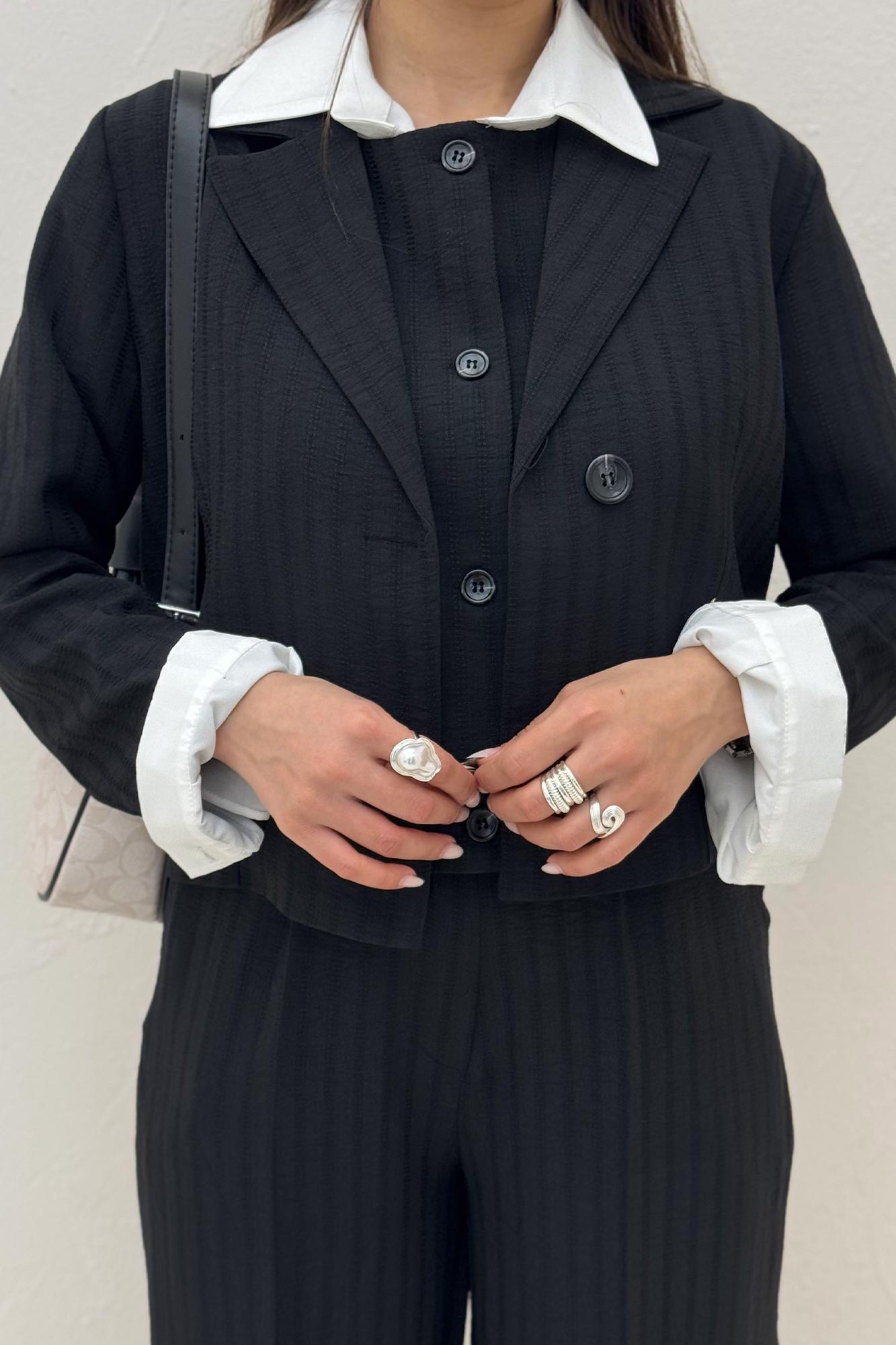 ست کت و شلوار جلیقه دار شانتون زیپی سلدا