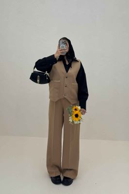 جلیقه مازراتی دو جیب مغزی دوزی 