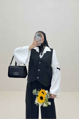 جلیقه مازراتی دو جیب مغزی دوزی 