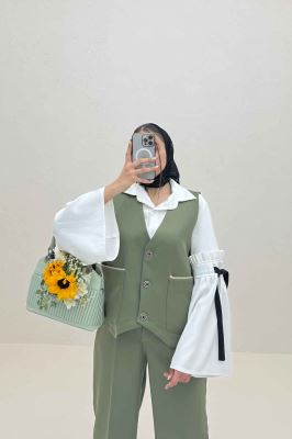 جلیقه مازراتی دو جیب مغزی دوزی 