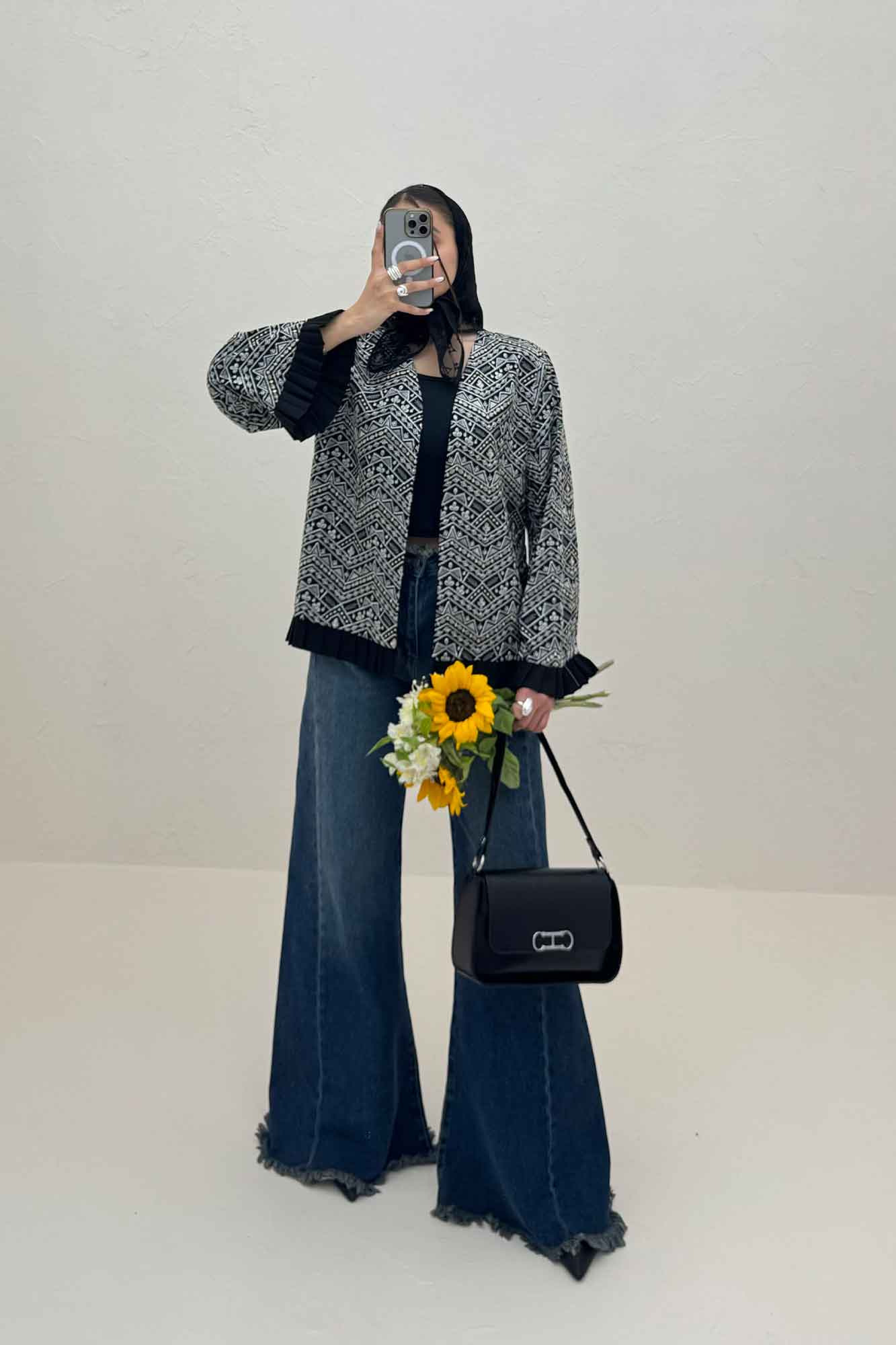 کت سوزن دوزی پایین پیلیسه طرح 4