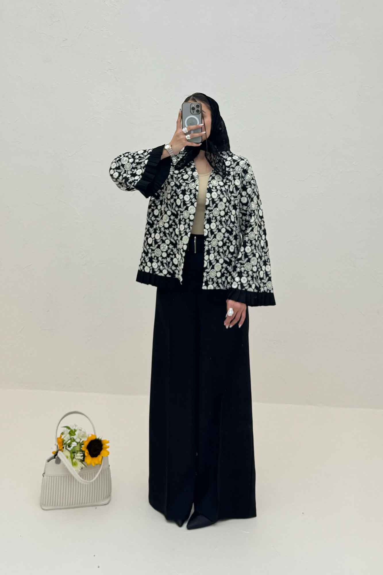 کت سوزن دوزی پایین پیلیسه طرح 3