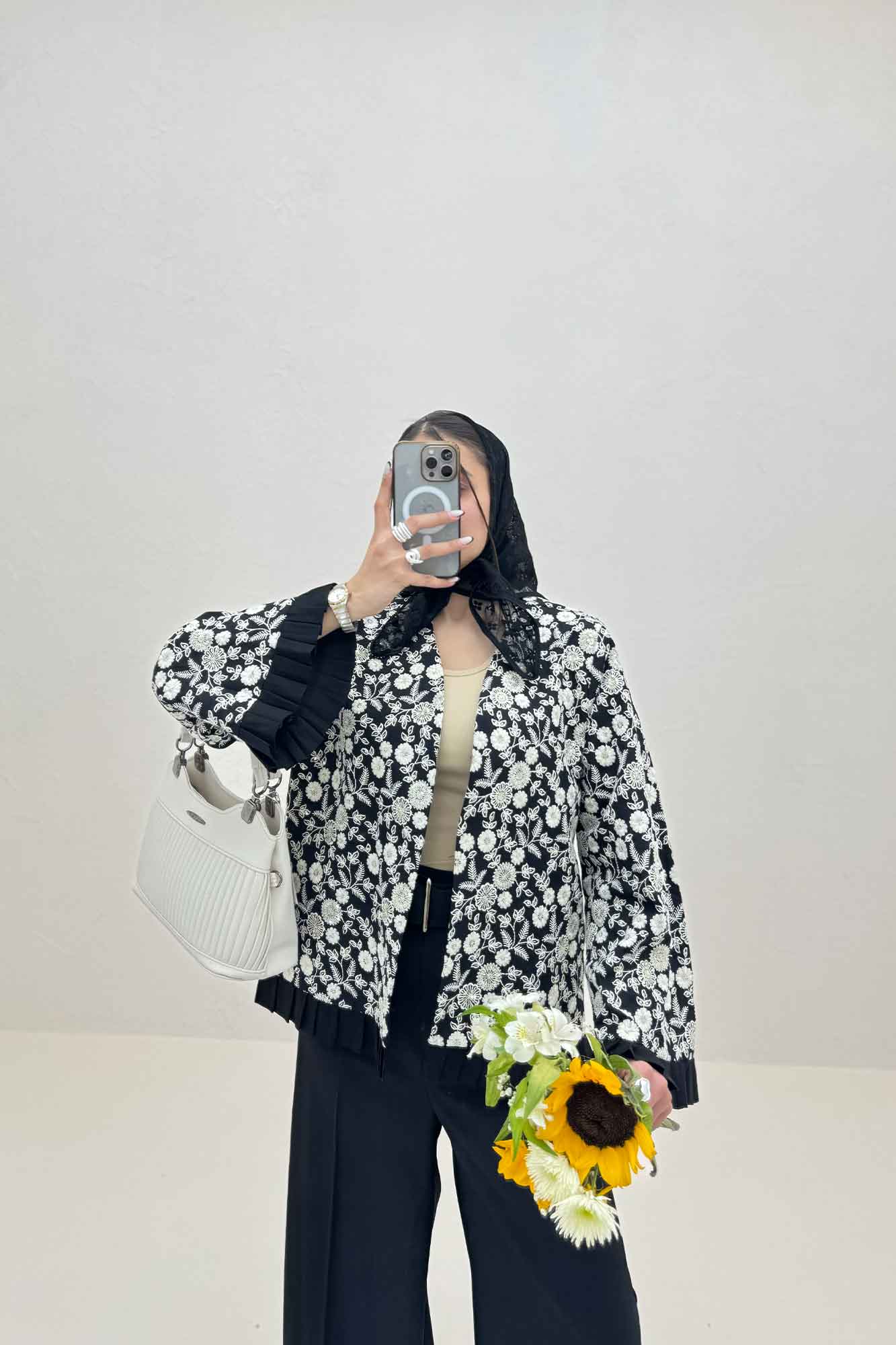 کت سوزن دوزی پایین پیلیسه طرح 3