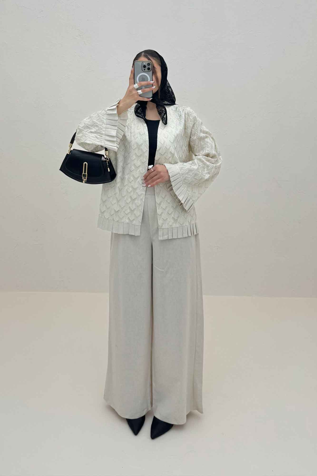 کت سوزن دوزی پایین پیلیسه طرح 3