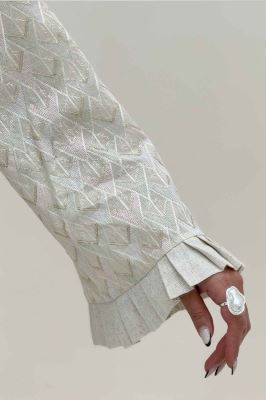 کت سوزن دوزی پایین پیلیسه طرح 3