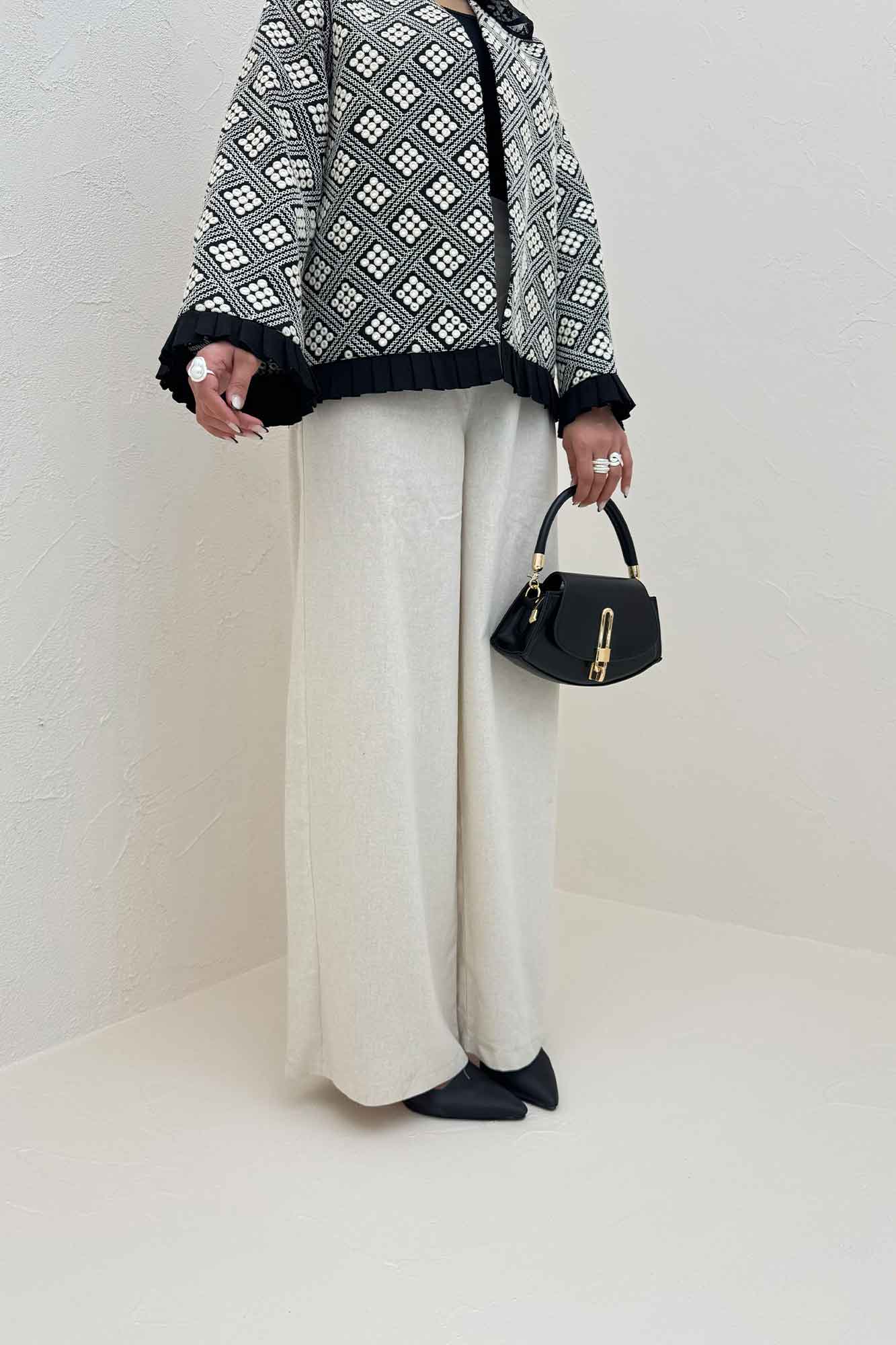 کت سوزن دوزی پایین پیلیسه طرح 6