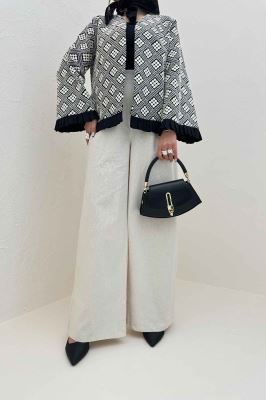 کت سوزن دوزی پایین پیلیسه طرح 6