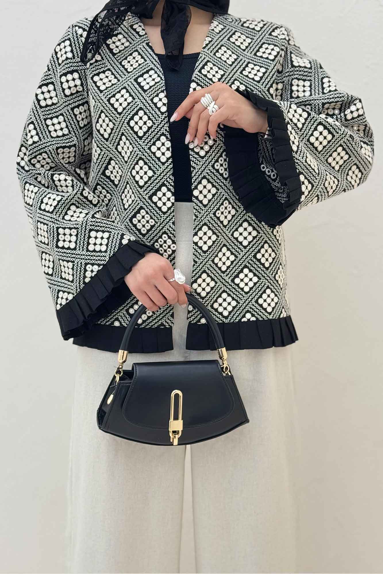 کت سوزن دوزی پایین پیلیسه طرح 6