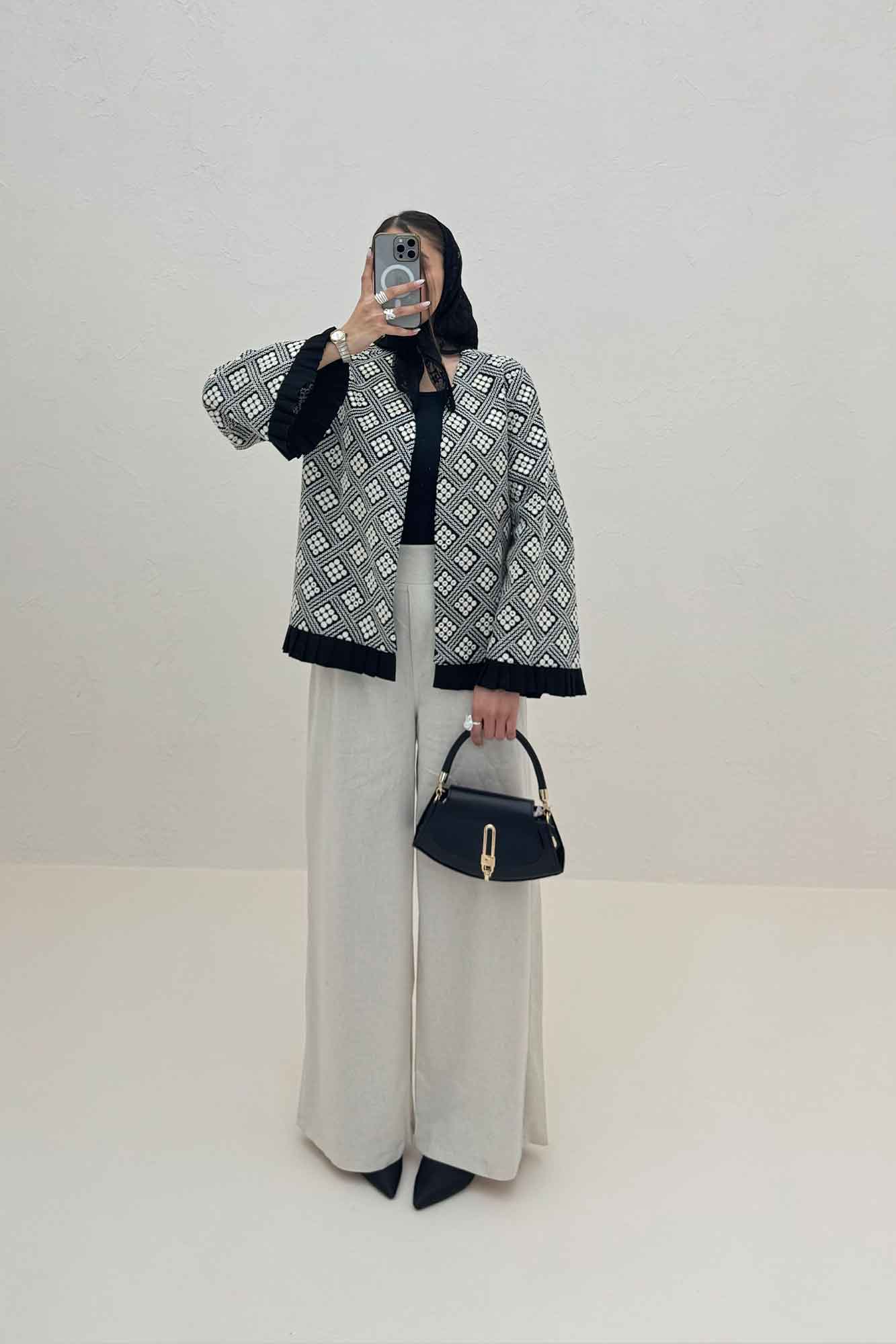 کت سوزن دوزی پایین پیلیسه طرح 6