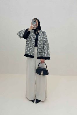 کت سوزن دوزی پایین پیلیسه طرح 6