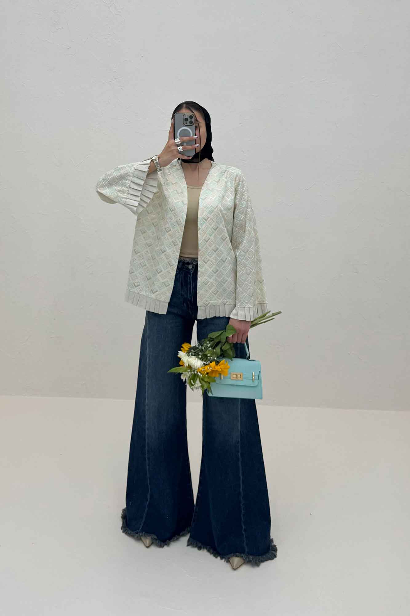 کت سوزن دوزی پایین پیلیسه طرح 1