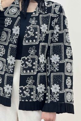 کت سوزن دوزی پایین پیلیسه طرح 5