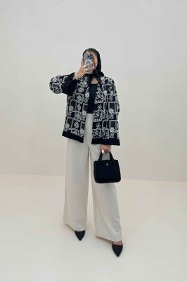 کت سوزن دوزی پایین پیلیسه طرح 5