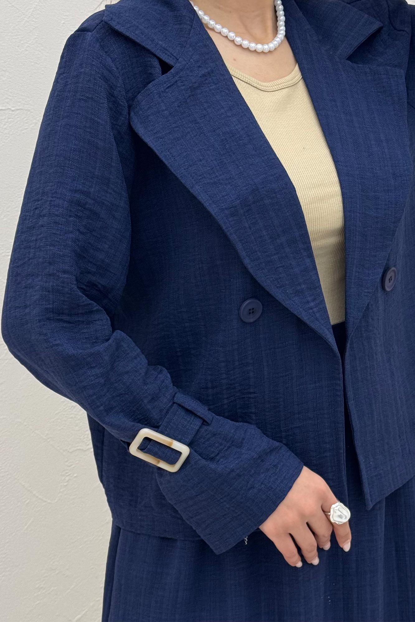 ست کت و دامن شانتون راه راه هاوین