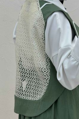 ست کریشه ژیله پشت تور و دامن والریا