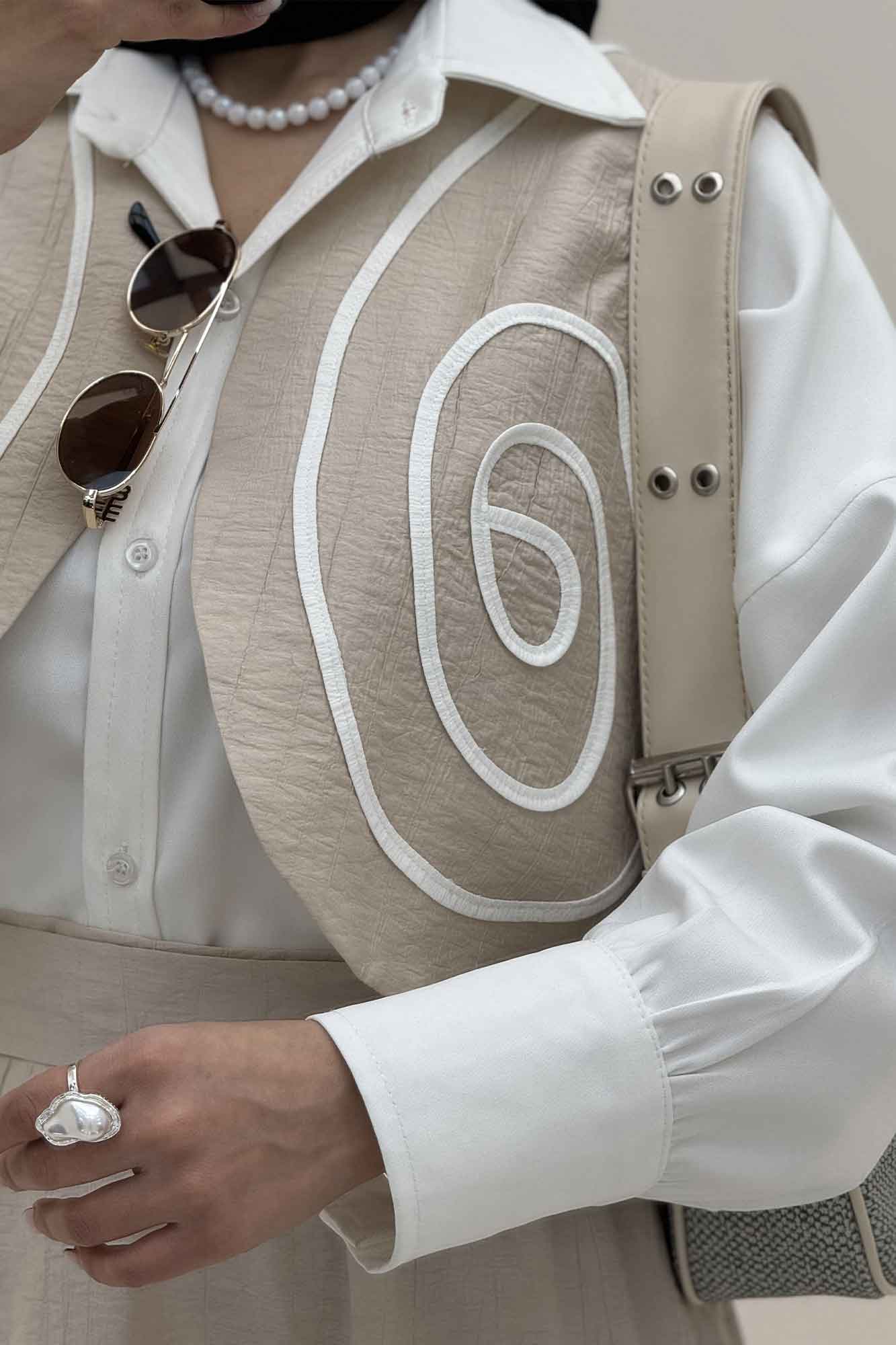 ست کریشه ژیله پشت تور و دامن والریا