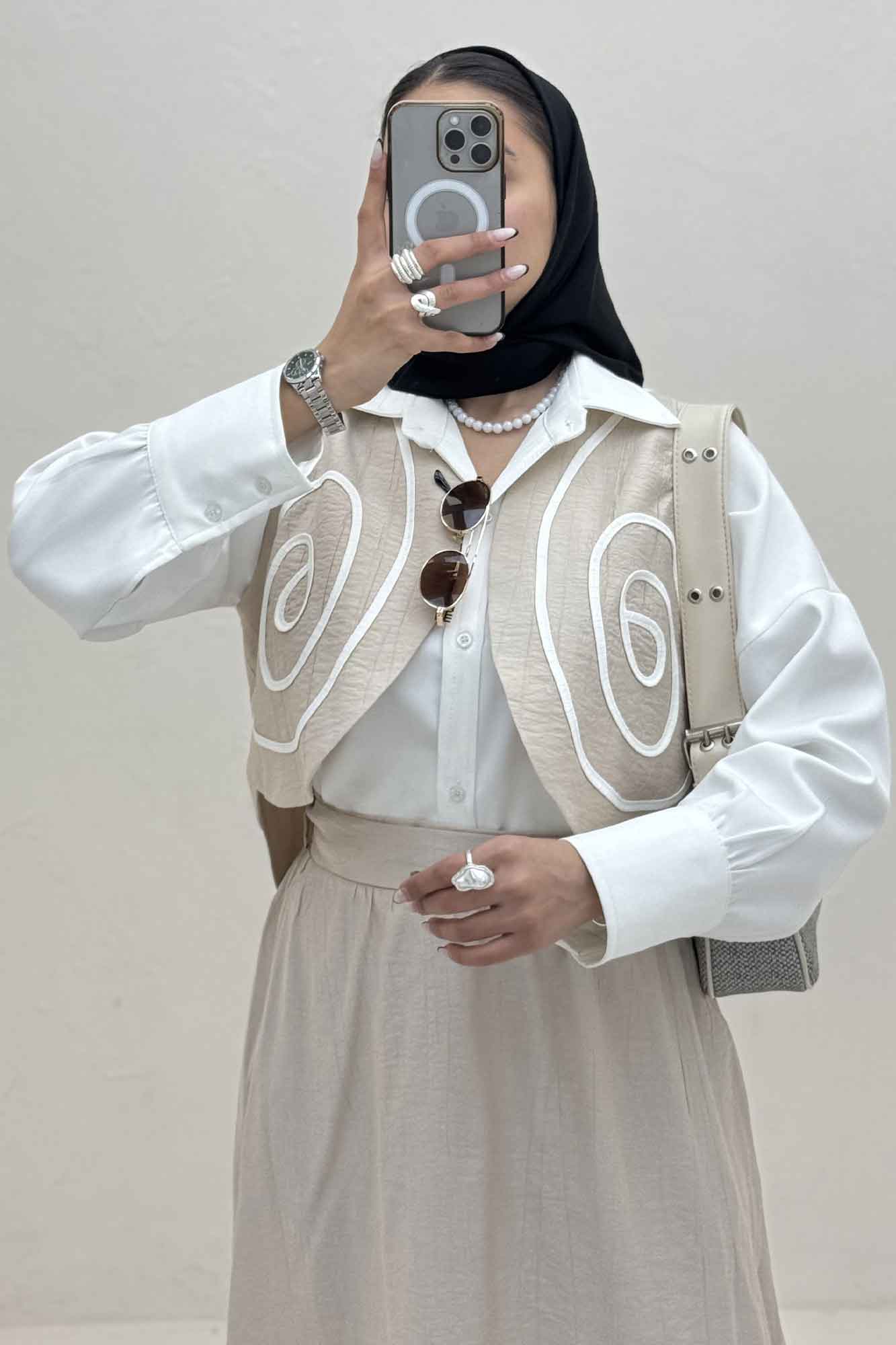 ست کریشه ژیله پشت تور و دامن والریا