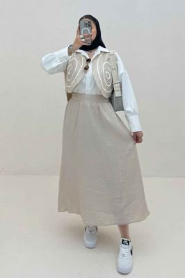 ست کریشه ژیله پشت تور و دامن والریا