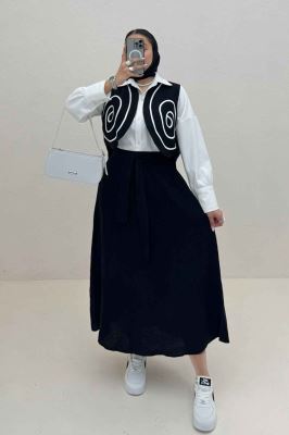 ست کریشه ژیله پشت تور و دامن والریا