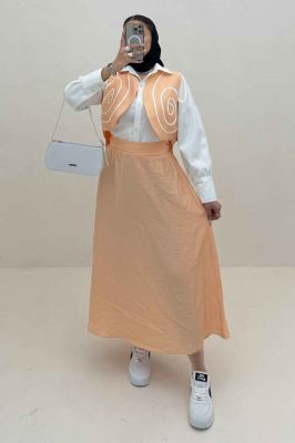 ست کریشه ژیله پشت تور و دامن والریا