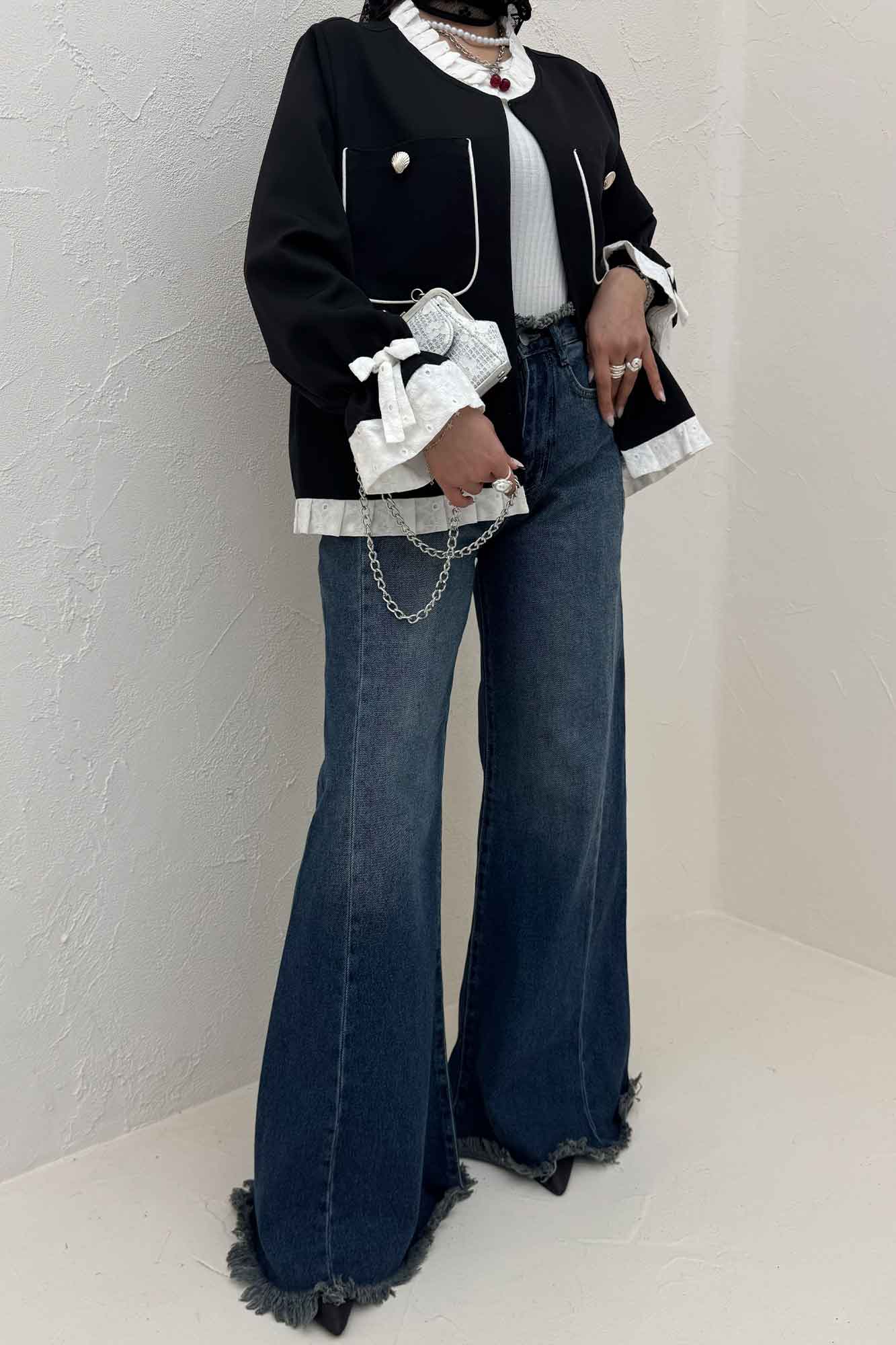 کت مازراتی دو جیب مغزی دوزی لبه تور  