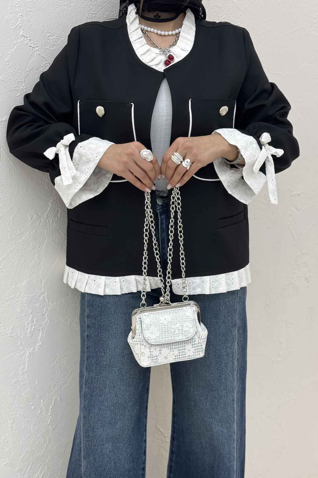 کت مازراتی دو جیب مغزی دوزی لبه تور  