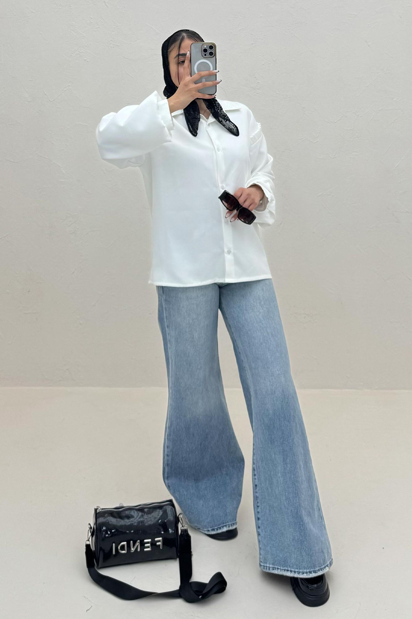 شومیز مانتویی مازراتی آستین پیله 