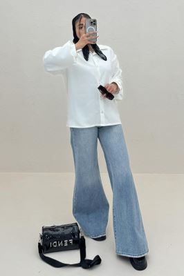 شومیز مانتویی مازراتی آستین پیله 