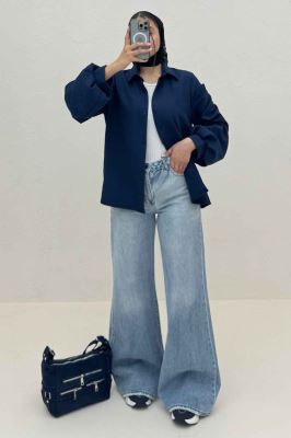 شومیز مانتویی مازراتی آستین پیله 