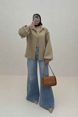 شومیز مانتویی مازراتی آستین پیله 