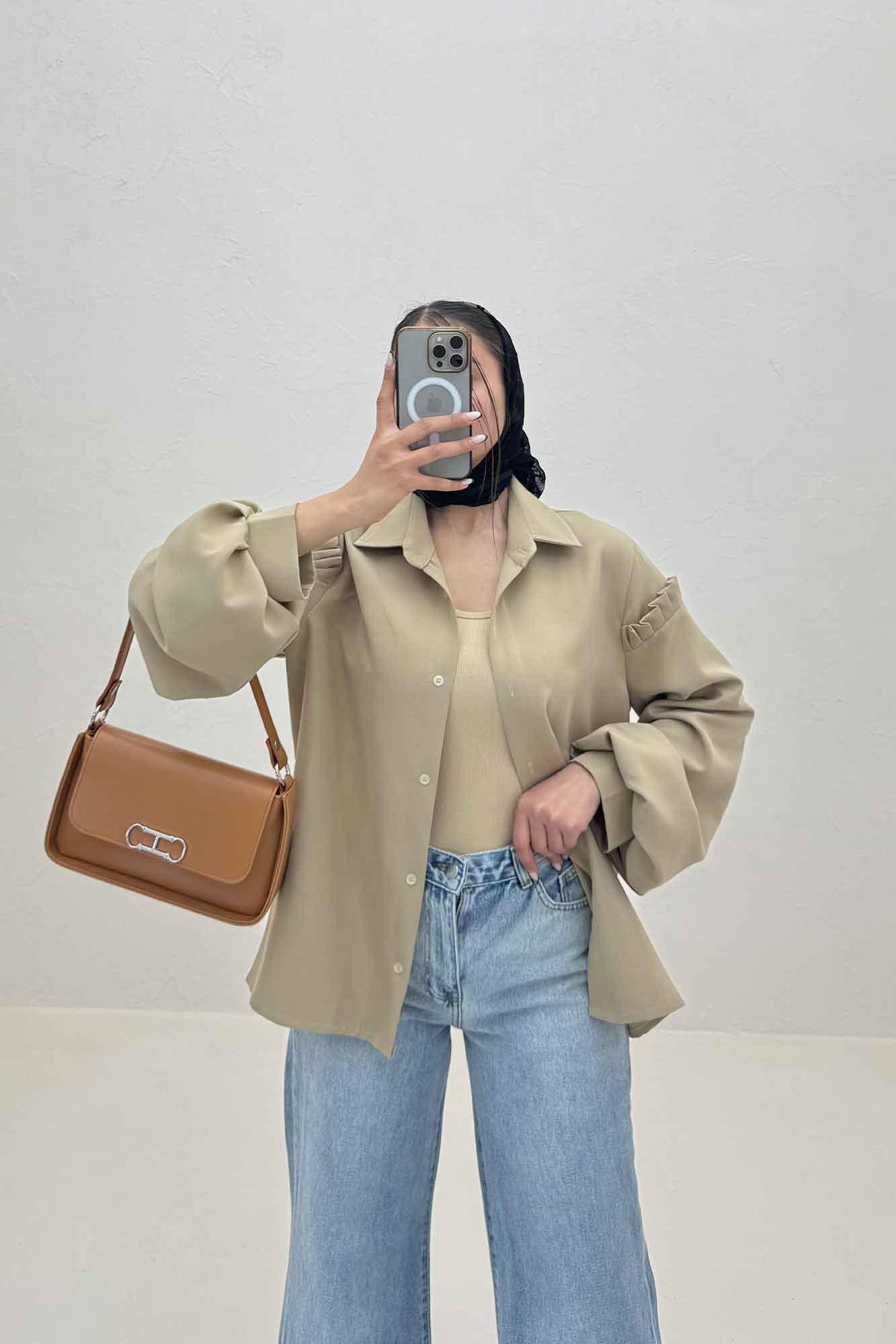 شومیز مانتویی مازراتی آستین پیله 