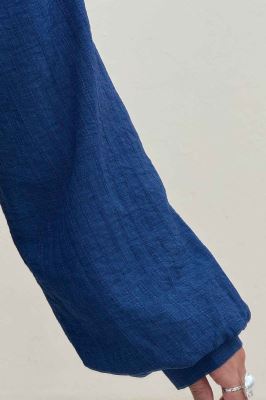 شومیز مانتویی شانتون زیپی آستین پیله