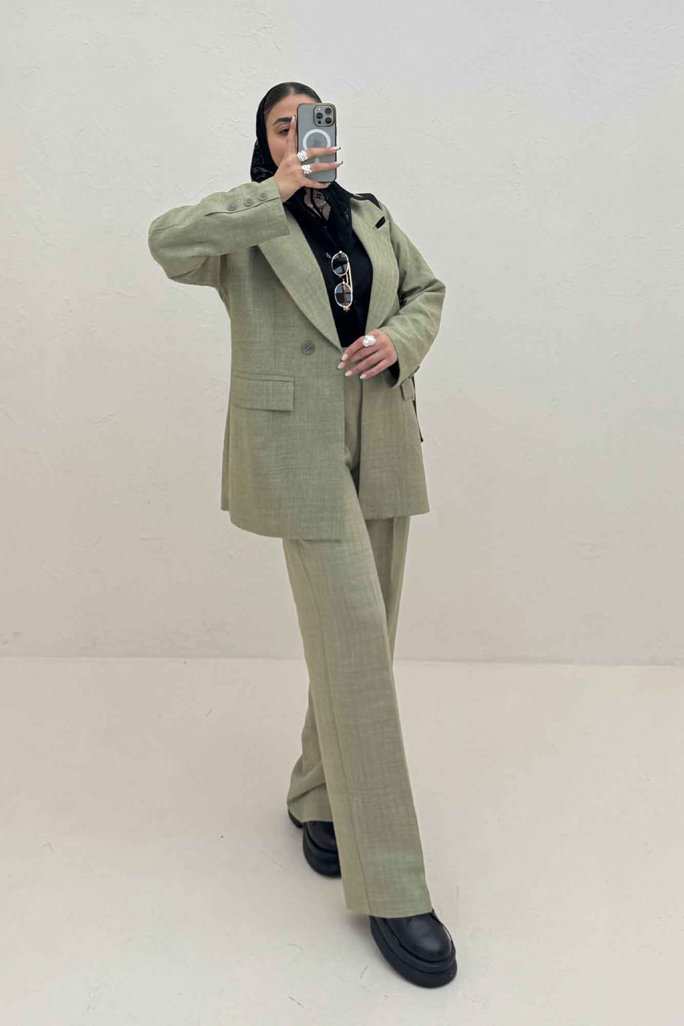 ست کت و شلوار شانتون زیپی کاتلین