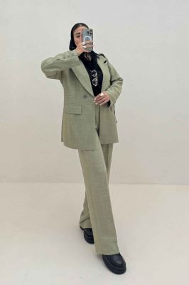 ست کت و شلوار شانتون زیپی کاتلین