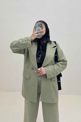 ست کت و شلوار شانتون زیپی کاتلین