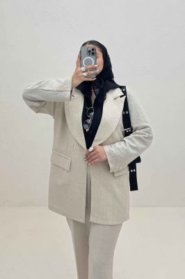 ست کت و شلوار شانتون زیپی کاتلین